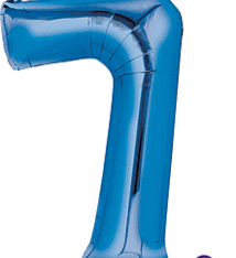 Number "7" Mylar Balloon -34" Blue