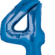 Number "4" Mylar Balloon -34" Blue