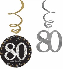 Sparkling Celebration 80 Value Pack Foil Swirl Decorations