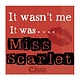 Clue "Miss Scarlet" Beverage Napkins - 16 ct / 2 ply