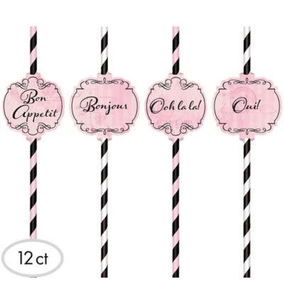 Day in Paris Paper Straws (12 ct.)