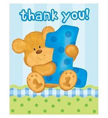 Bears 1st Birthday - Boy Thank You