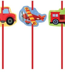 On The Go Plastic Straws w/ Attachment