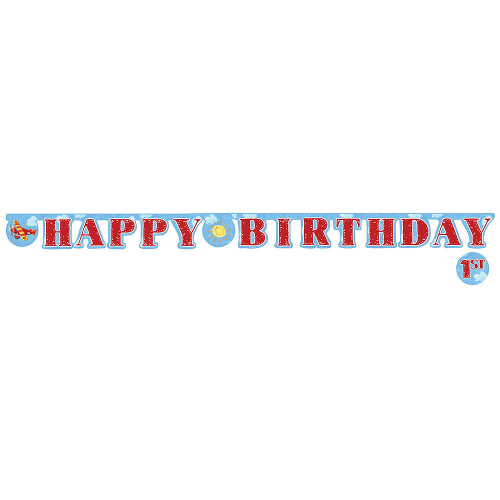On The Go Jointed Banner w/ Stickers, Happy Birthday