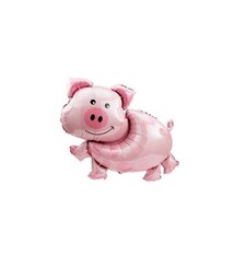 35" Pink Pig Shape Mylar Balloon