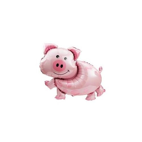 35" Pink Pig Shape Mylar Balloon