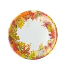 Harvest Garland White Salad & Dessert Plates - 8 Per Package