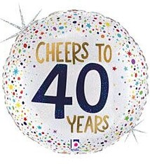 18" Cheers to 40 Years - Holographic - #80