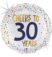 18" Cheers to 30 Years - Holographic - #76