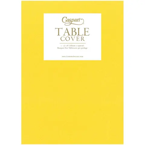 Paper Linen Solid Table Cover in Yellow - 1 Each