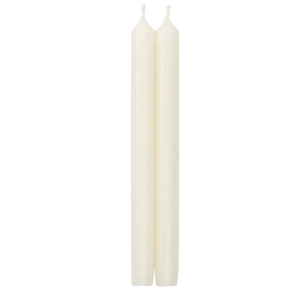 Straight Taper 12" Candles in White - 2 Candles Per Package