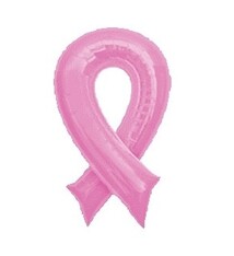 Pink Ribbon Shape Foil Balloon - 36"