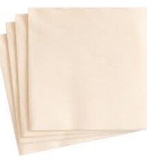 Paper Linen Solid Dinner Napkins in Ivory - 12 Per Package