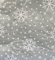 Silver Snowflake Lunch Napkins