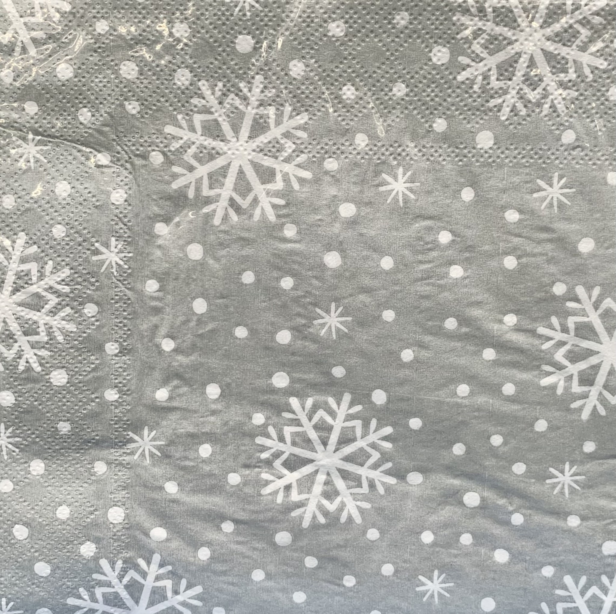 Silver Snowflake Lunch Napkins
