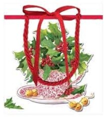 Christmas Tea Caspari Gift Bag Small