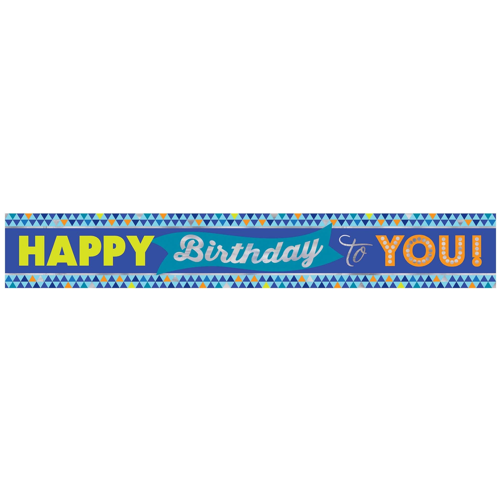 True Blue Foil Birthday Banner