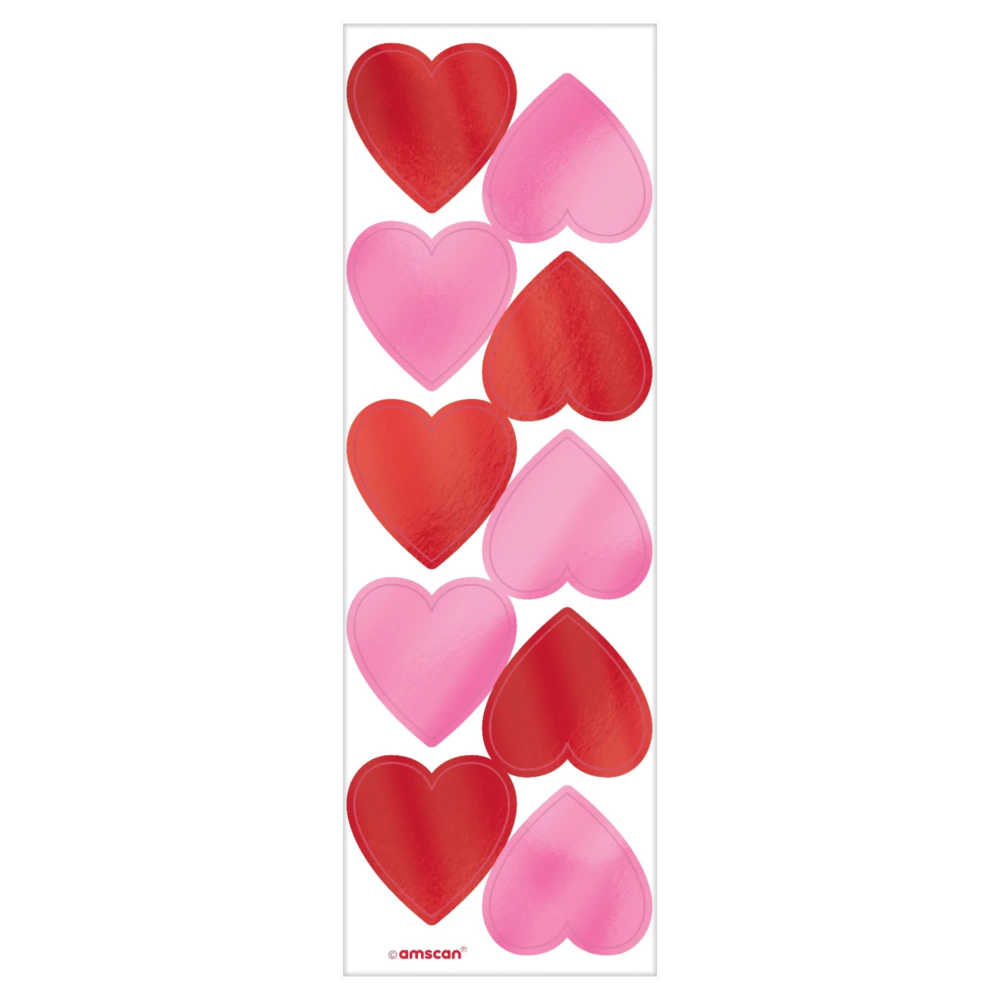 Valentine Foil Heart Stickers