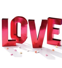 L-O-V-E Foil Centerpiece