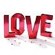 L-O-V-E Foil Centerpiece