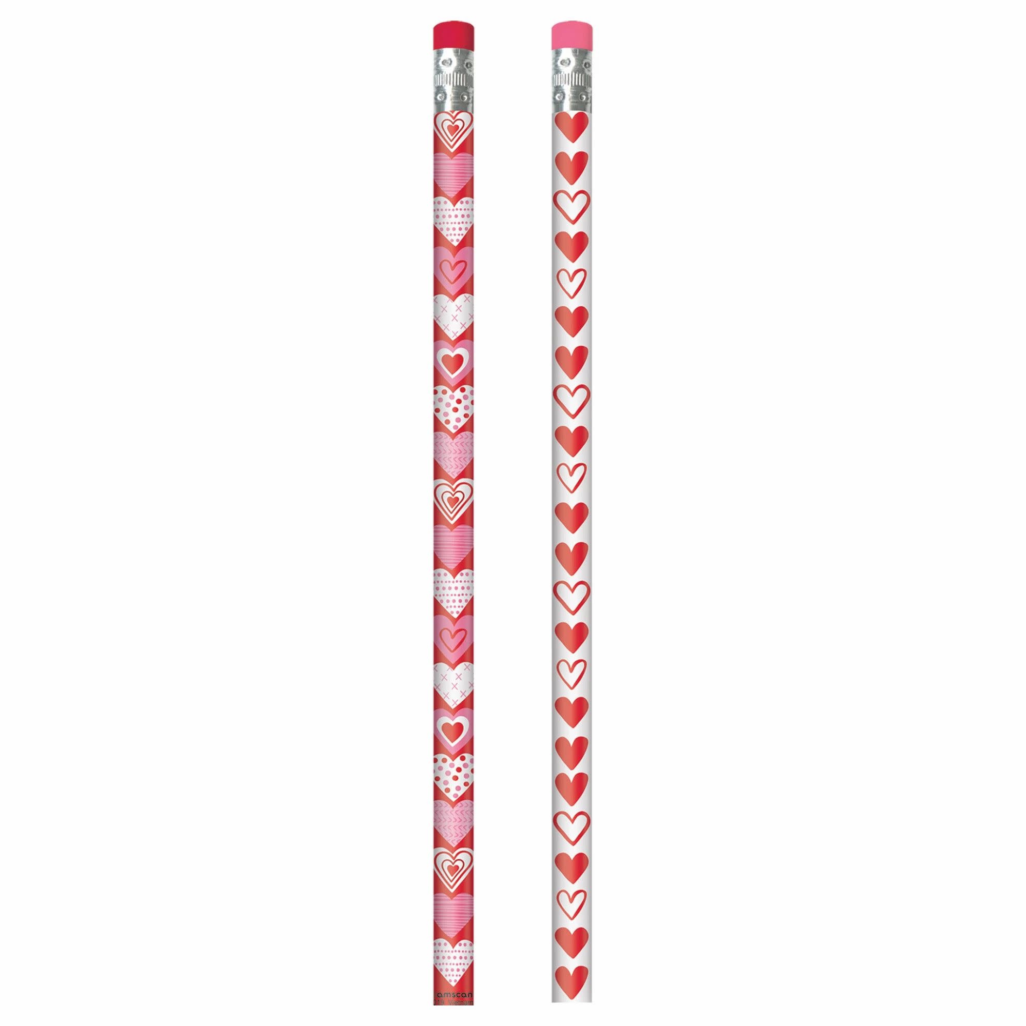 Valentine's Day Traditional Pencils (24 Count Pack)