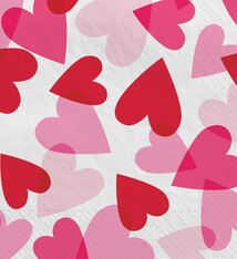 Heart Party Beverage Napkins