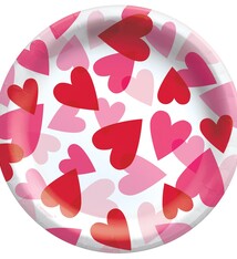 Heart Party 6 3/4" Round Plates