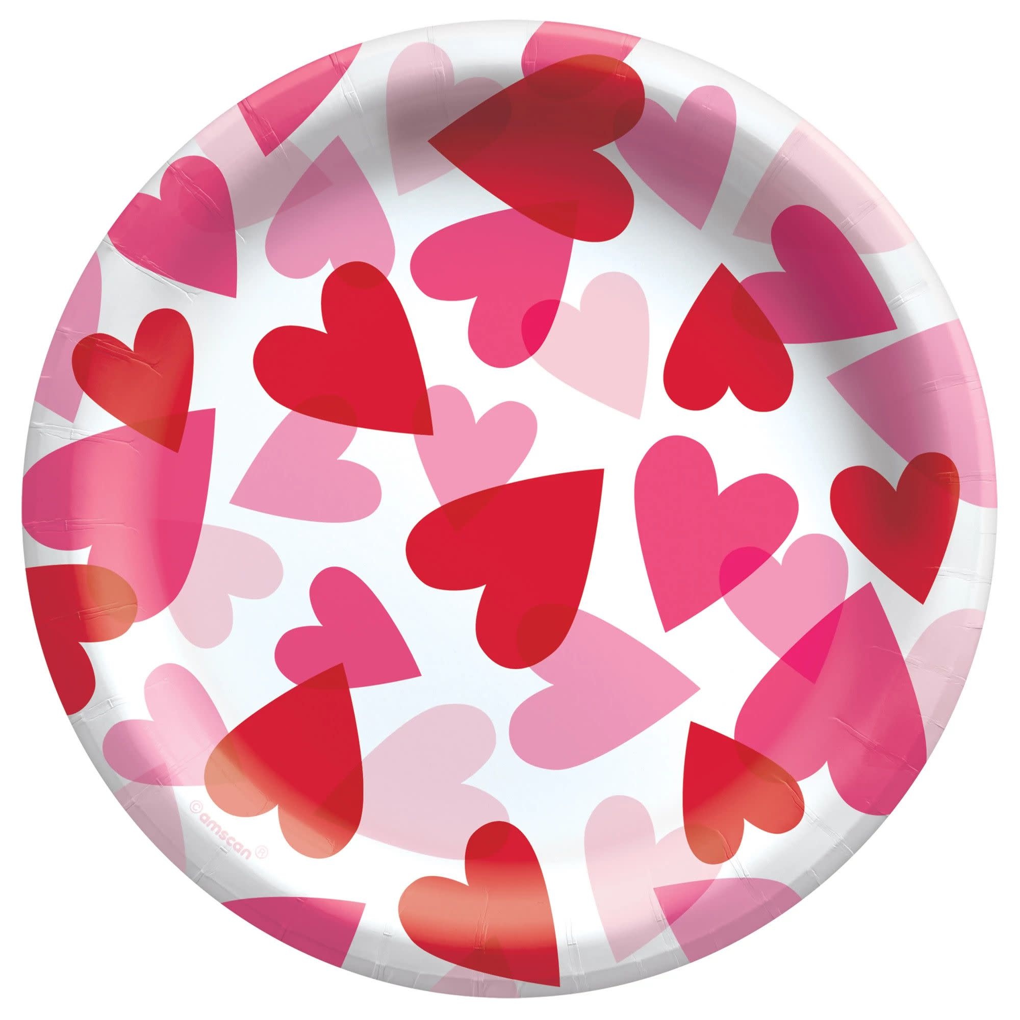 Heart Party 6 3/4" Round Plates