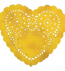 Gold Heart Doilies