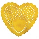 Gold Heart Doilies