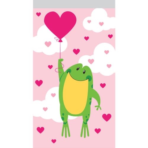 Valentine zipper Frog treat bags