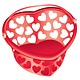 Red Heart Shaped Plastic Container