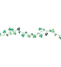 Shamrocks Foil Wire Garland - Green