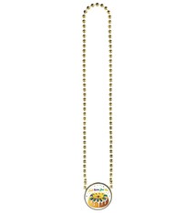 King Cake Pendant Bead Necklace