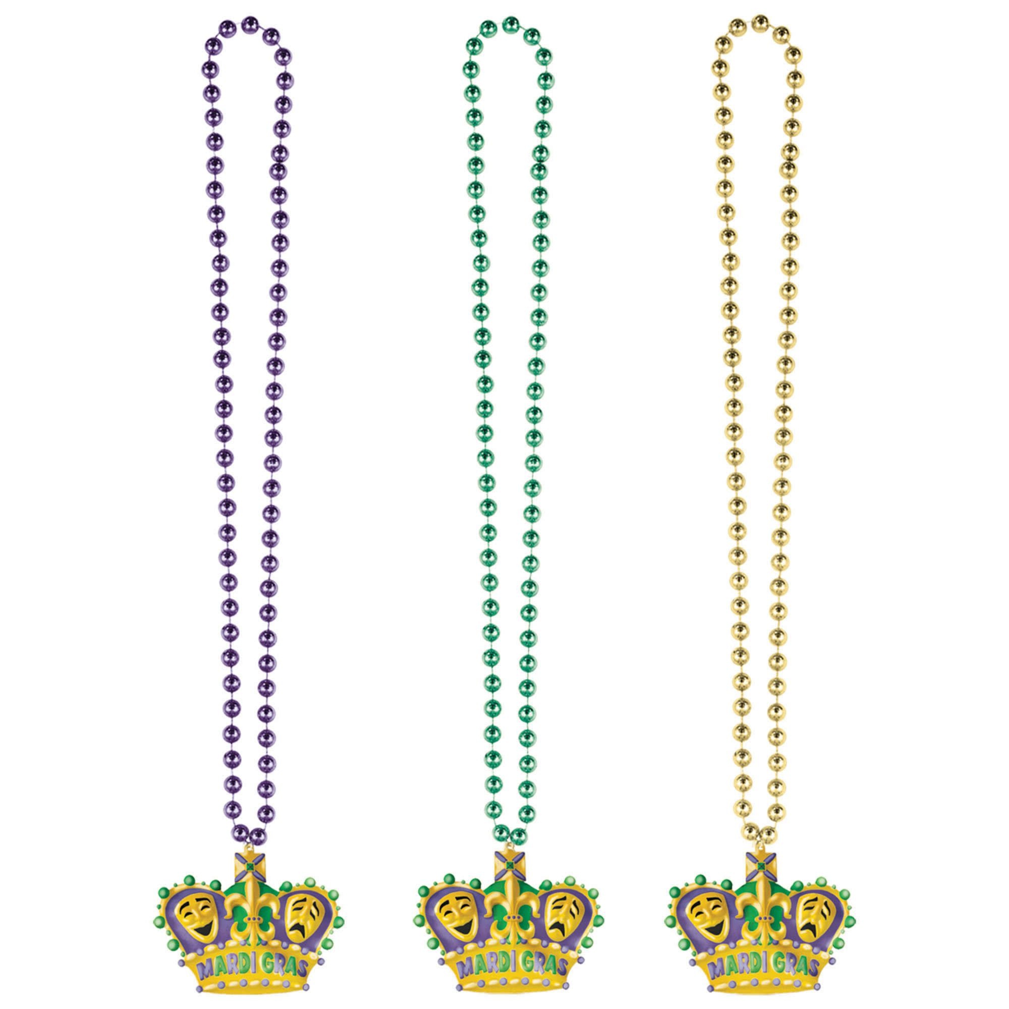 Large Crown Bead Necklace