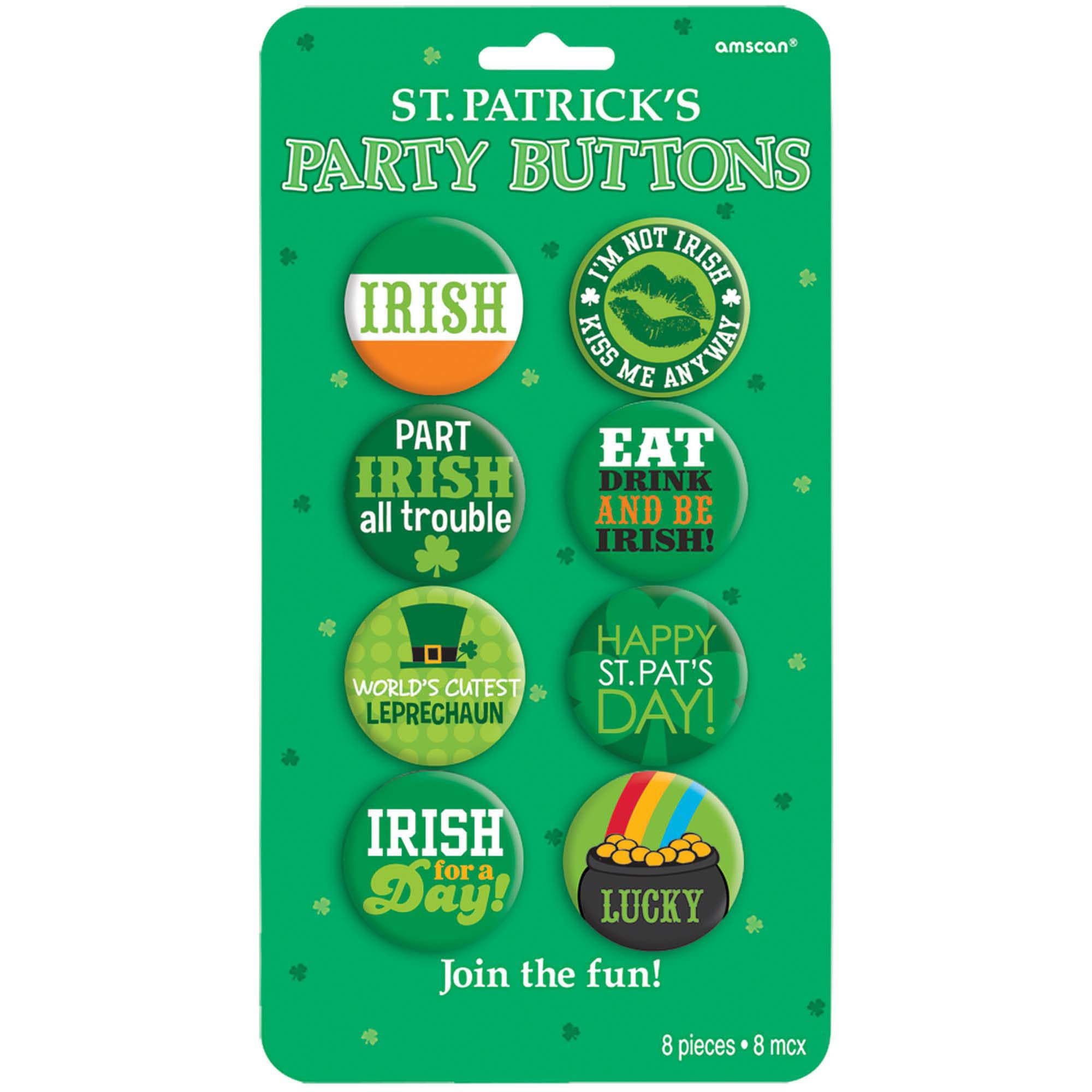 St. Patrick's Day Party Buttons
