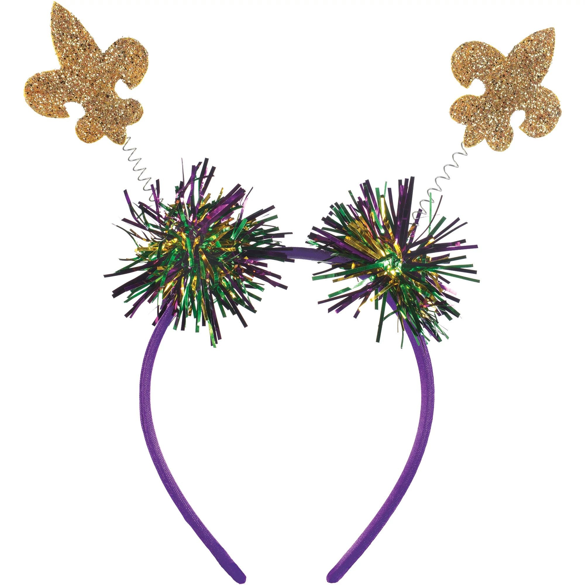 Gold Glitter Fleur De Lis Headbopper