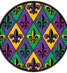 Fleur De Lis Round Plates, 9"