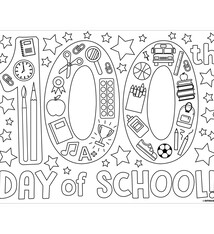 100th Day Of School Coloring Pages