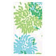 Chrysanthemum Turquoise/Lime Guest Towel - package of 15