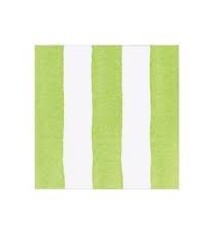 Cafe Stripe Lime Paper Linen Luncheon Napkin -15 per package