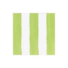 Cafe Stripe Lime Paper Linen Luncheon Napkin -15 per package
