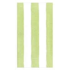 Cafe Stripe Lime Paper Linen Guest Towels -12 per package