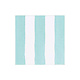 Cafe Stripe Aqua Paper Linen Cocktail Napkin - package of 15