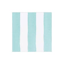 Cafe Stripe Aqua Paper Linen Luncheon Napkin -15 per package