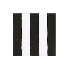 Cafe Stripe Black Paper Linen Luncheon Napkin - package of 15
