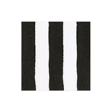 Cafe Stripe Black Paper Linen Luncheon Napkin - package of 15