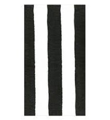 Cafe Stripe Black Paper Linen Guest Towels -12 per package