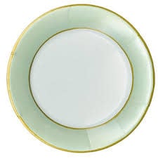 Watercolor Celadon Salad/Dessert Plates - package of 8