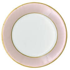 Watercolor Petal Pink Luxury Paper Dinner Plates - package of 8